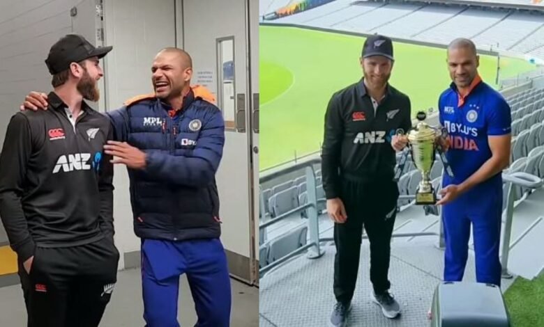 'Each and every series new captain' - Twitter reacts as healthy banter between Kane Williamson and Shikhar Dhawan goes viral